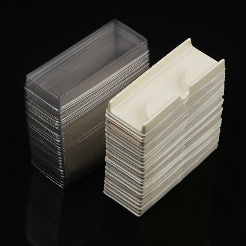 100 Stks/set Plastic Roze Beige Transparante Wimpers Case Lot Wimpers Case Opslag Verpakking Doos Make Up Case 40 #41