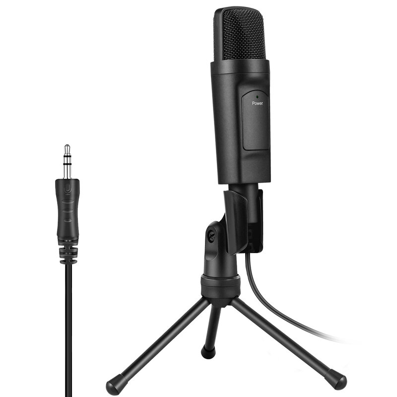 Kits de micrófono condensador de 3,5mm, micrófono profesional para grabación de estudio, ordenador, para cantar en vivo, Karaoke, juegos