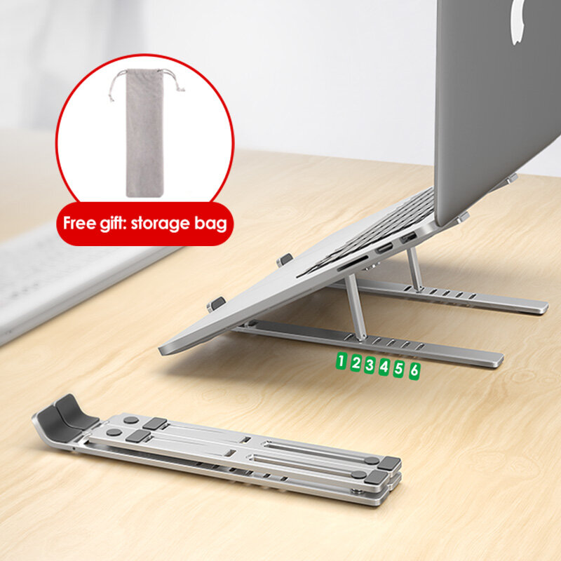 Support pliable en alliage d'aluminium pour ordinateur portable, pour MacBook et iPad