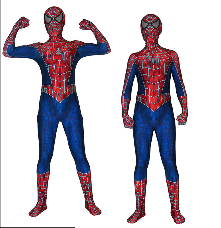 Traje clásico Raimi para adultos y niños, traje de Cosplay con estampado 3D de Spandex, traje zentai de superhéroe para Halloween