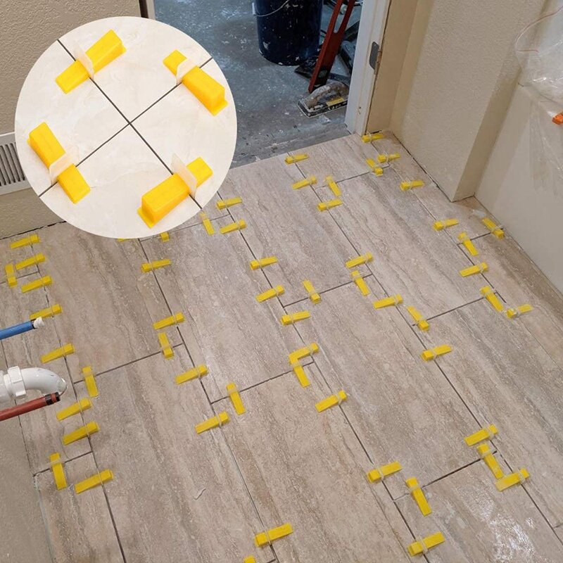 400Pcs Tile Leveling System Clips 1.5mm DIY Tiles Leveler Spacers Tile Leveling System for Professional Ceramic Tile