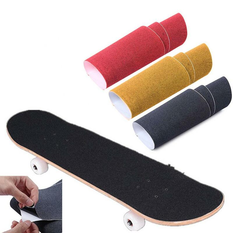 Prancha de skate e patinete, fita abrasiva de papel de areia para pegada, skate e patinete