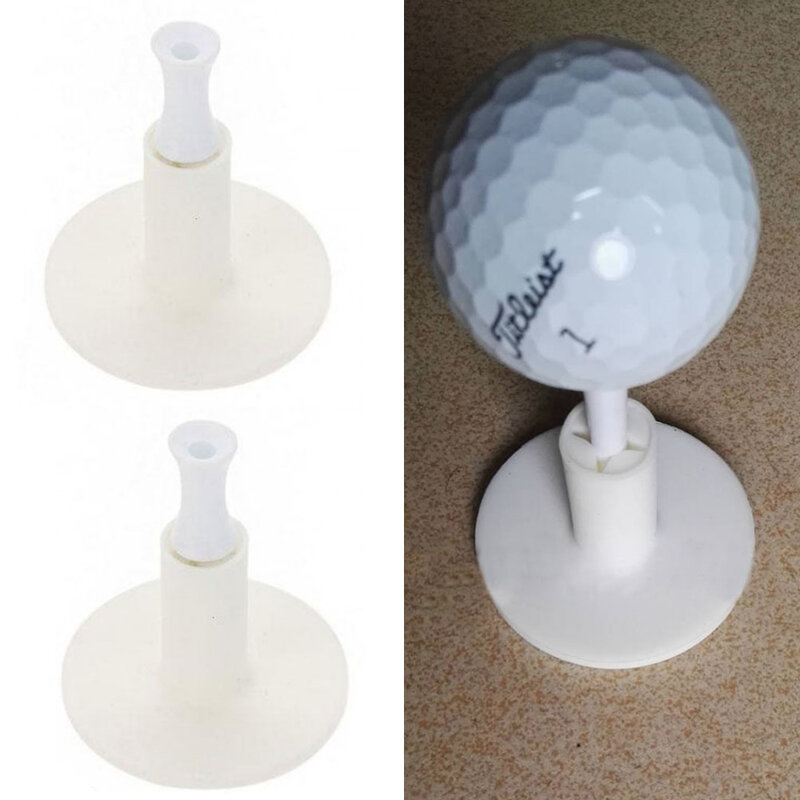 5pcs Durable White Mat Golf Tees Holder For Golf Driving Range Tee Practice Tool White