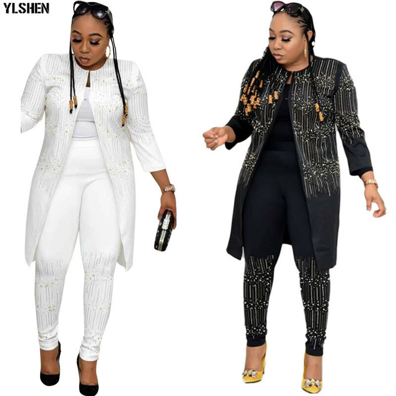 Комплект из 3 предметов африканская одежда африканские платья для женщин Дашики бриллиант комплект из двух предметов топ и брюки известный ...
