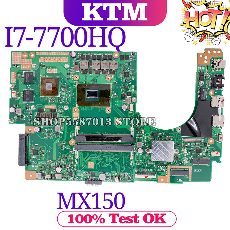 UX580V para ASUS X580VD X580VN UX580VD UX580VN X580V placa base portátil 100% prueba bien I7-7700HQ cpu MX150