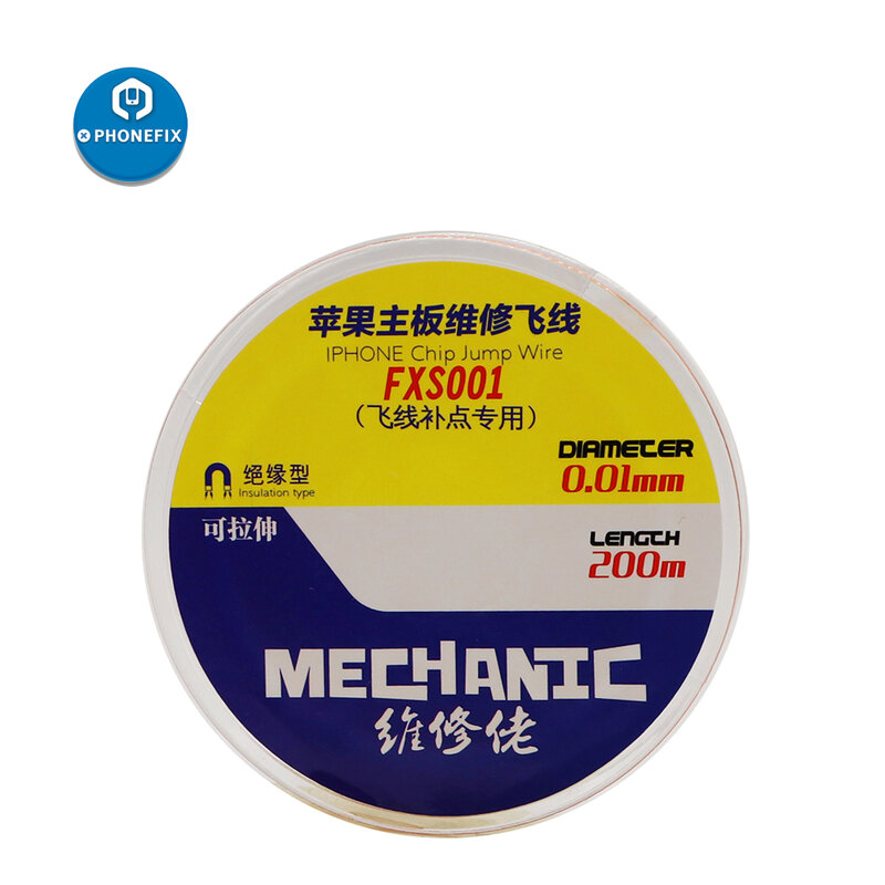 Mechanic Solder Wire 0.01 0.02mm Jumper Wire PCB Motherboard Soldering Repair Insulated Fingerprint Flying Copper Wire