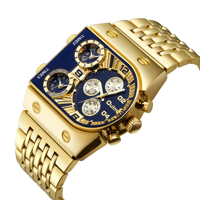 Herren Uhren Top-marke Luxus Quarz Große Zifferblatt Gold Uhr Edelstahl Wasserdichte Uhr Männer Uhr Geschenk relogio masculino