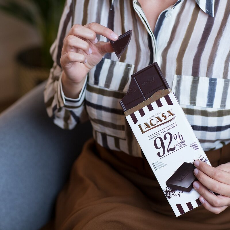 3 compresse di Cioccolato 92% di cacao · 100g.