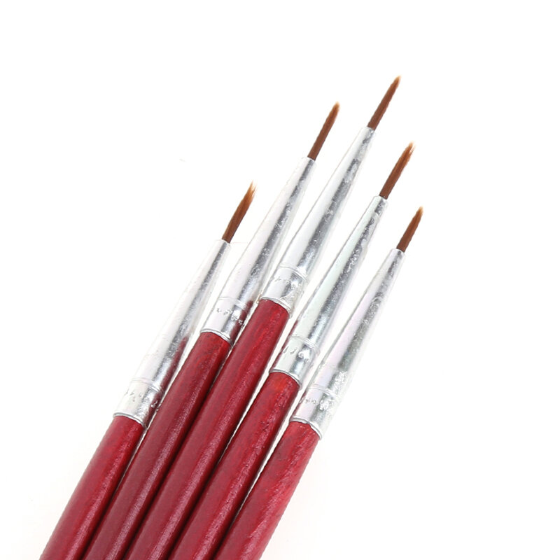 5 peças caneta de fio de gancho escova de cabelo de nylon caneta de aquarela de artista pintura acrílica desenho
