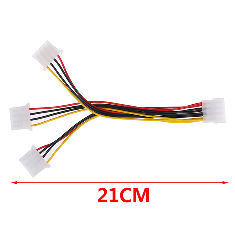 4 Pin IDE 1-to-3 Molex IDE Female Power Supply Splitter Exentsion Adapter Cable