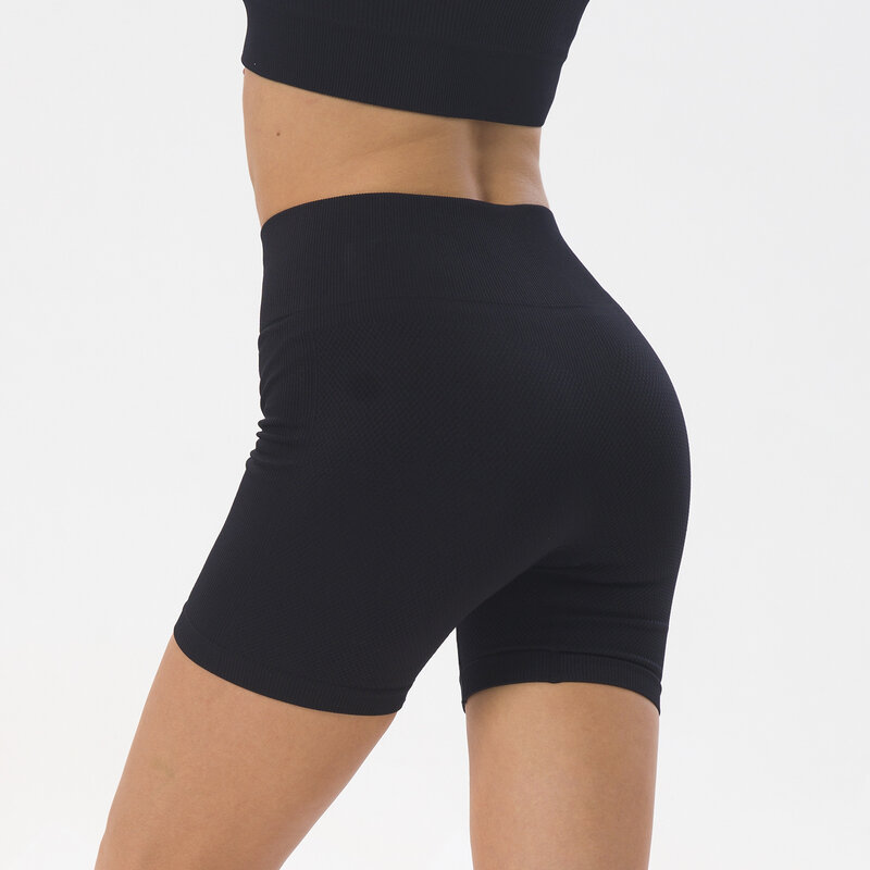 Pantaloncini da Yoga a costine pantaloncini sportivi a vita alta calzamaglia pantaloni da Yoga per anca pantaloni da allenamento per allenamento ad asciugatura rapida