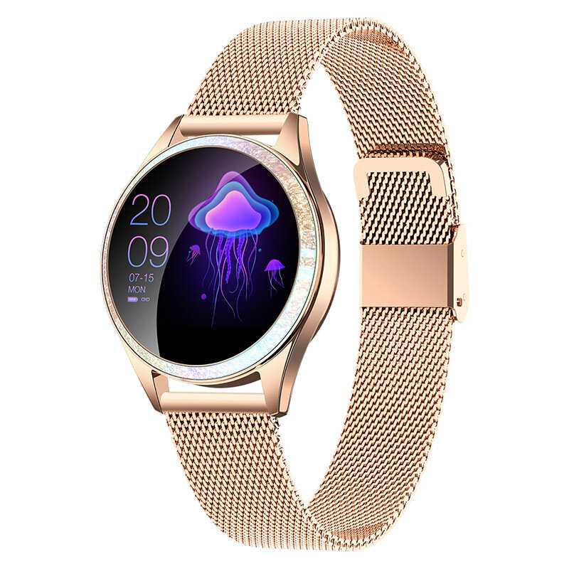 Smart watch kw20 para ios e android, relógio inteligente novo para mulheres, pulseira bracelete de medição de frequência cardíaca, monitoramento do sono, lembrete de chamadas