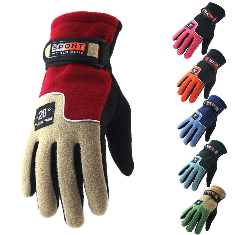 Wodoodporne polarowe zimowe ciepłe rękawiczki męskie rękawice narciarskie rękawice snowboardowe jazda motocyklem zimowe śnieg Windstopper damskie rękawiczki