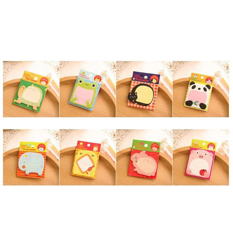 Creative Cartoon Animal Practical Sticky Post Cute Small Fresh Note Sticker Notepad Small Gift For Children