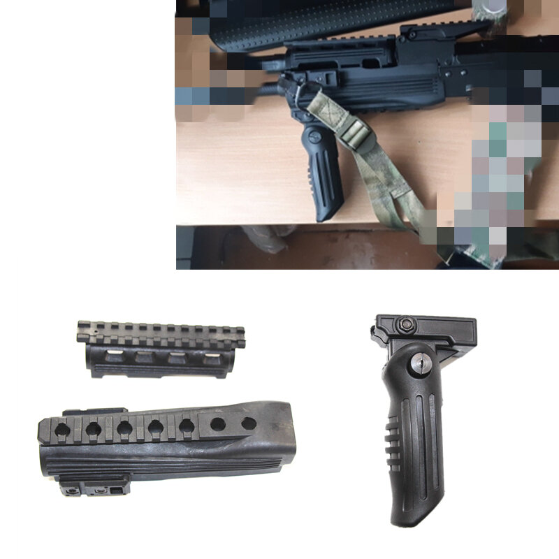 Tactische 20Mm Rail Ak Serie Grip Abs Handvat Foregrip AK74 Ak Bovenste En Onderste Picatinny Rail Handguard Hunting Gun accessoires