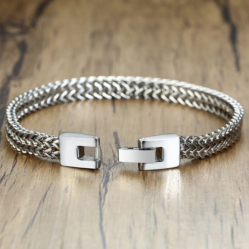 Bracelet de chaîne en acier inoxydable pour hommes, accessoires de charme, vente en gros, 2019