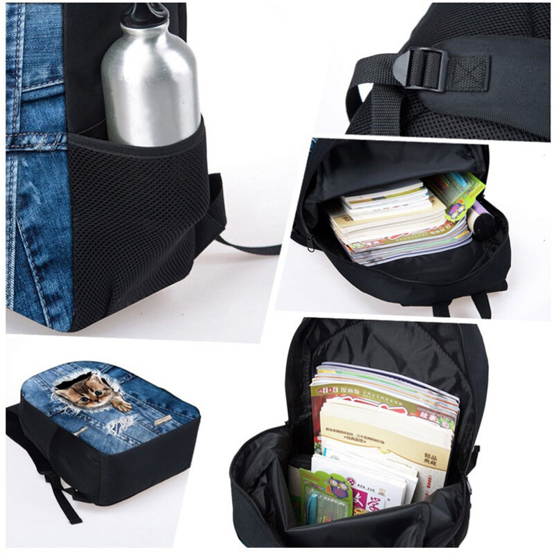 Noisydesigns hippie mandala impressão sacos de escola poliéster para adolescentes meninos meninas bookbag crianças mochilas 3 pçs/set