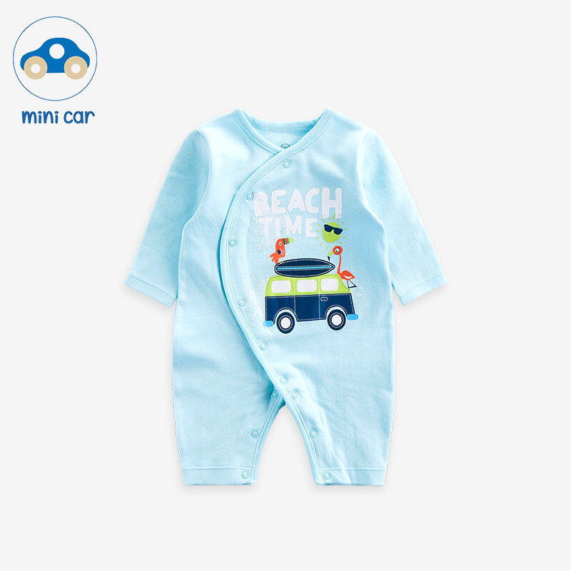 Pakaian Anak-anak Mobil Pakaian Bayi Satu Potong Baju Romper Tipis Lengan Panjang Musim Semi dan Musim Gugur untuk Bayi Pakaian Memanjat Keluar