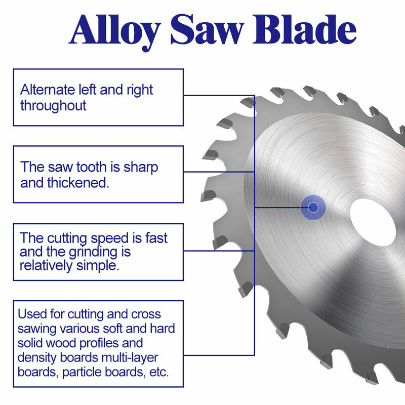 木工切断用の5インチと24歯のブレード,木材を切断するための金属部品,125/180mm,7インチ,40歯