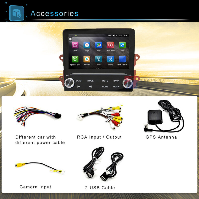 Hcxv-Androidカーラジオ,GPSナビゲーション,メディアプレーヤー,DVD,ステレオ,スポーツマン用
