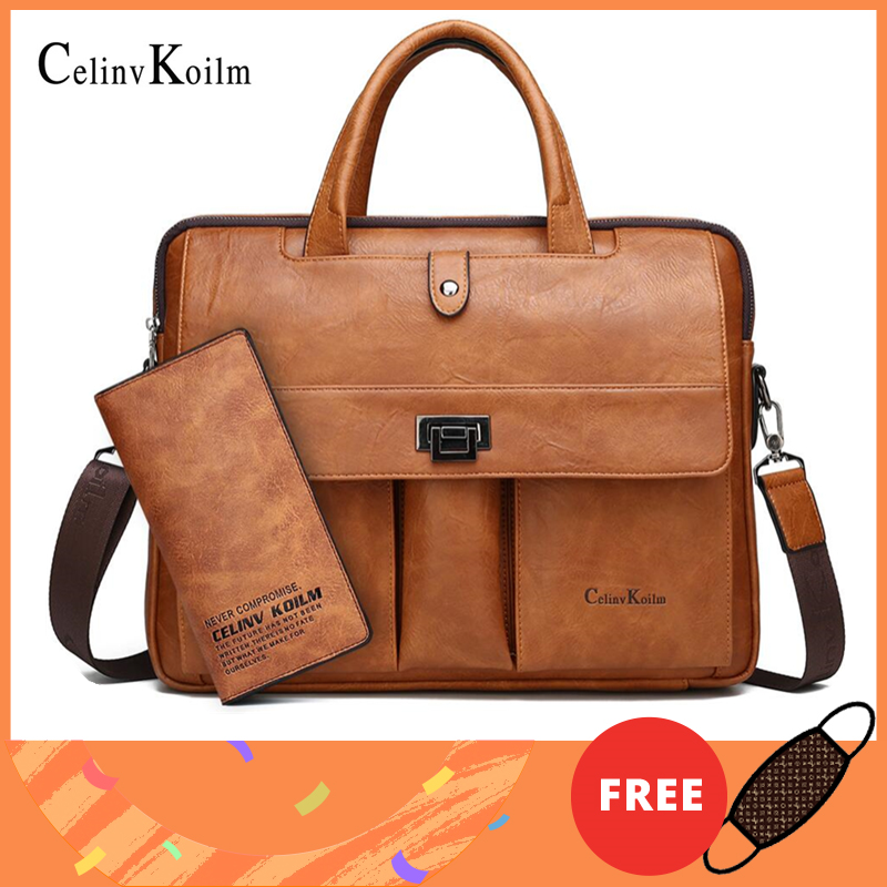 Celinv Koilm – mallette de grande taille pour hommes, sac à main de voyage, de bureau, pour fichiers A4, fourre-tout, 14 pouces, sacs pour ordinateur portable