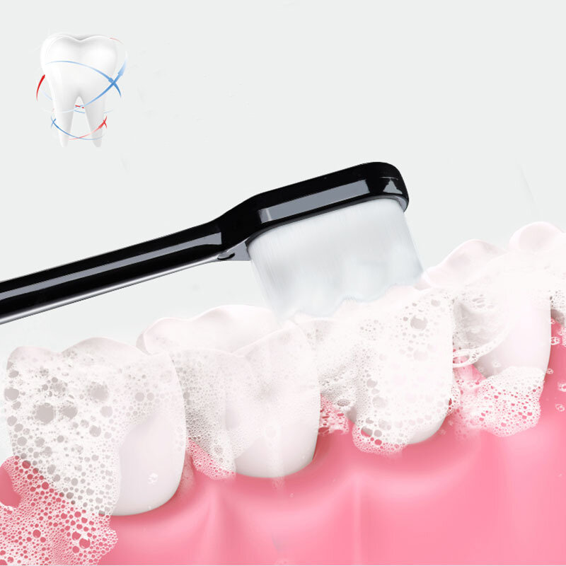 Cepillo de dientes Ultra suave para adultos, cepillo Dental portátil de microcerdas Nano, limpieza profunda de dientes, cuidado bucal Dental