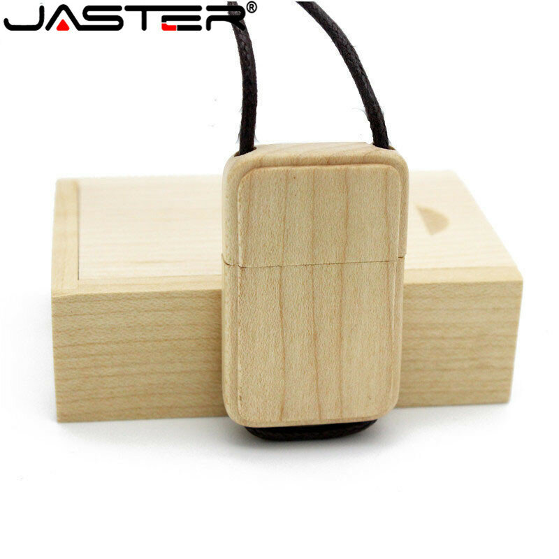 JASTER-pendrive de madera con logotipo personalizado, unidad flash USB 2,0, 32GB64GB128GB, regalo de boda