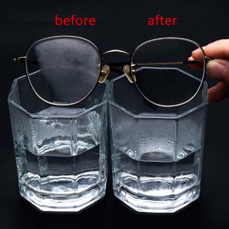 Lentes reutilizáveis antiembaçante, lentes de pano antiembaçante pré-umidificado, lentes para óculos, 50 peças