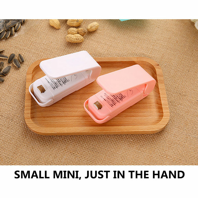Draagbare Tas Sealmachine Plastic Pakket Opbergtas Clip Mini Sluitmachine Handige Sticker Seal Voor Voedsel Snack Keuken Gadgets