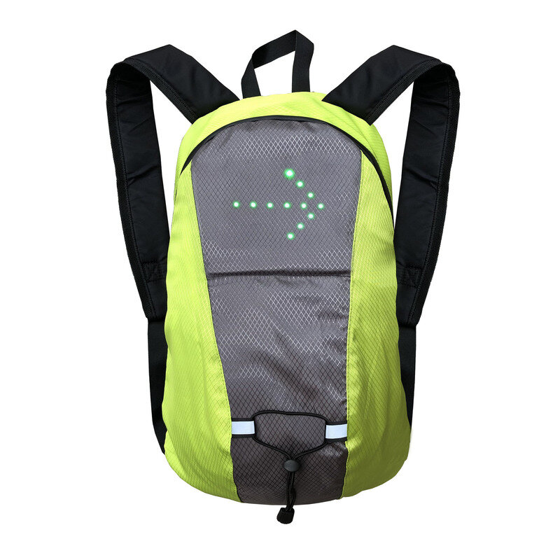 自転車のバックパック,屋外の安全反射バッグ,夜のランニングやキャンプ用,LEDライト付き,15l