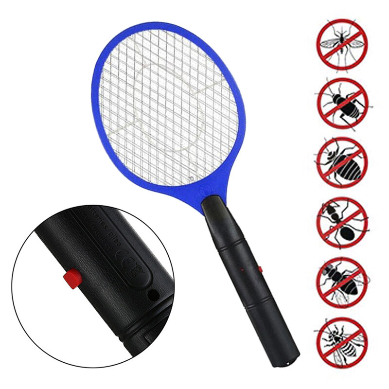 Łapka na owady Fly Swatter do domu bezpieczne na zewnątrz w dotyku z 2-warstwowa siatka bezpieczeństwa zwalczanie szkodników 2 baterie AA nie są wliczone w cenę