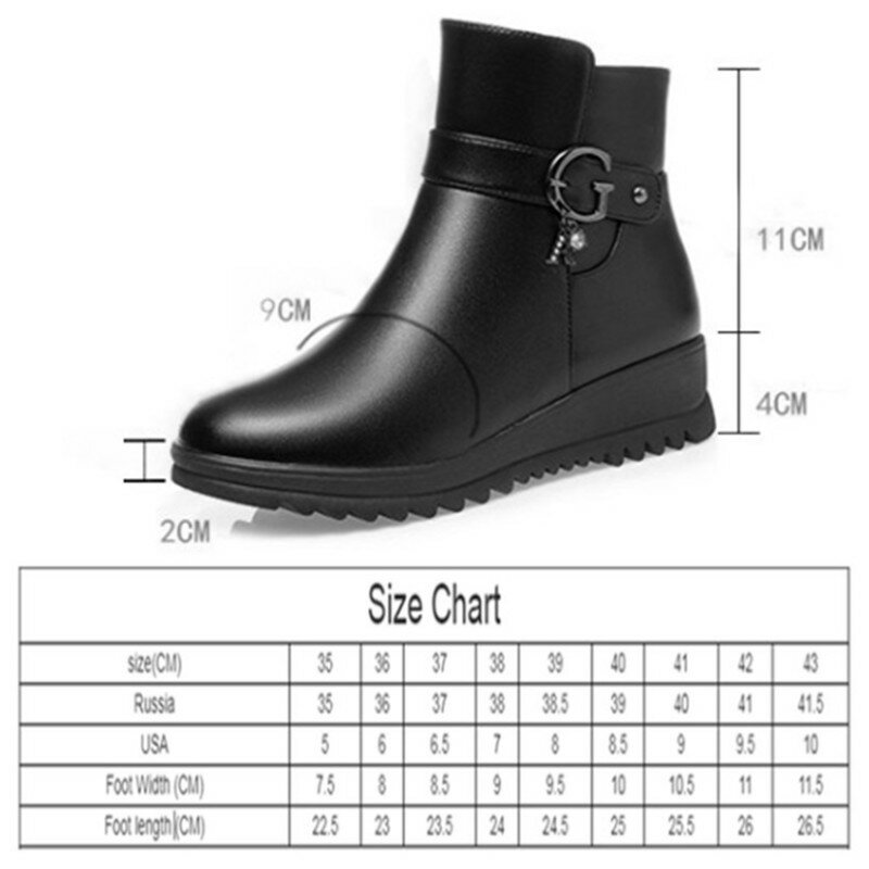 Aiyuqi botas de neve femininas 2022 inverno novas cunhas quentes botas de tornozelo feminino tamanho grande não-deslizamento sapatos de mãe botas