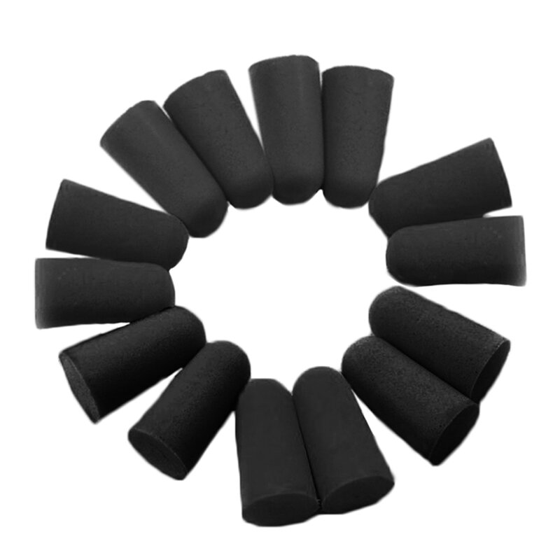 20PCS/10Pairs Black Travel Sleep Noise Prevention Earplugs Noise Reduction For Travel Sleeping Soft Tapered Foam Ear Plugs