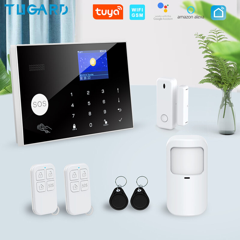 Tugard G30 Tuya Wifi Gsm Thuis Inbreker Alarmsysteem Deur Sensor Detector Kit Smart Leven Alexa Google Apps Controle