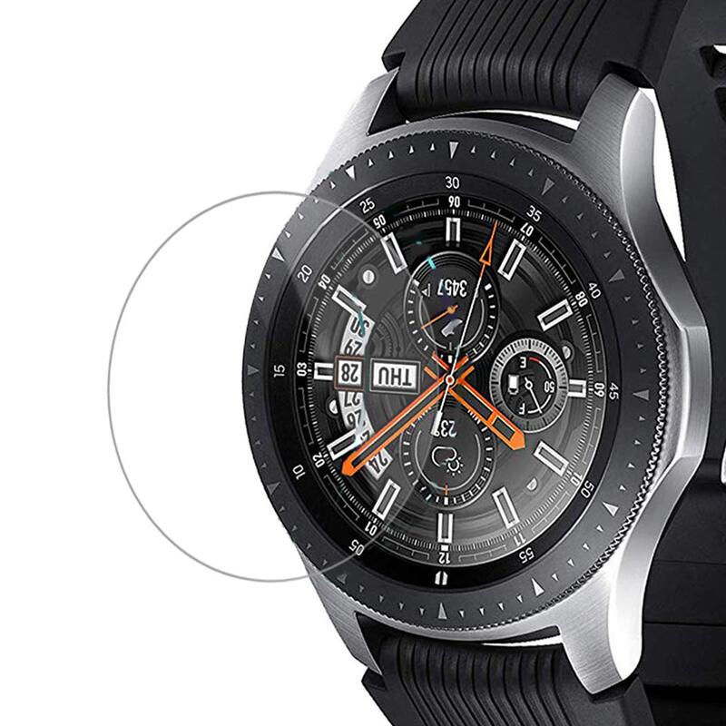 6PCS กระจกนิรภัยฟิล์มสำหรับ Samsung Galaxy 46Mm Smart Watch สำหรับ Samsung Galaxy นาฬิกาหน้าจอป้องกันการระเบิดฟิล์มป้องกั...