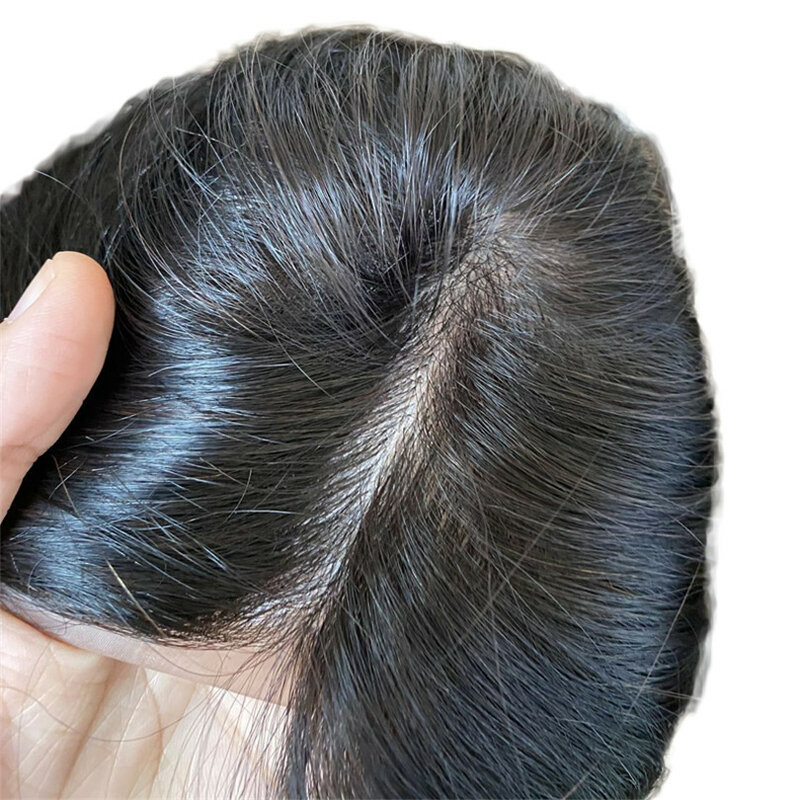 Парик из натуральных черных малазийских волос с волнистыми натуральными волосами