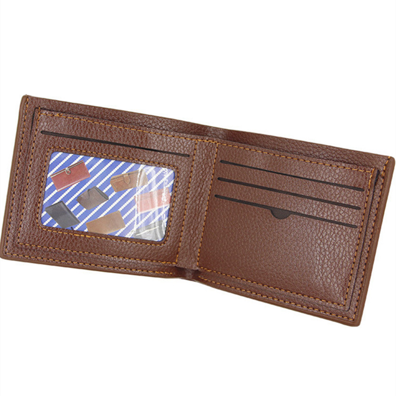 Portfel męski krótki duża pojemność dorywczo moda prosty cienki portfel męski krótki portfel flanelowy