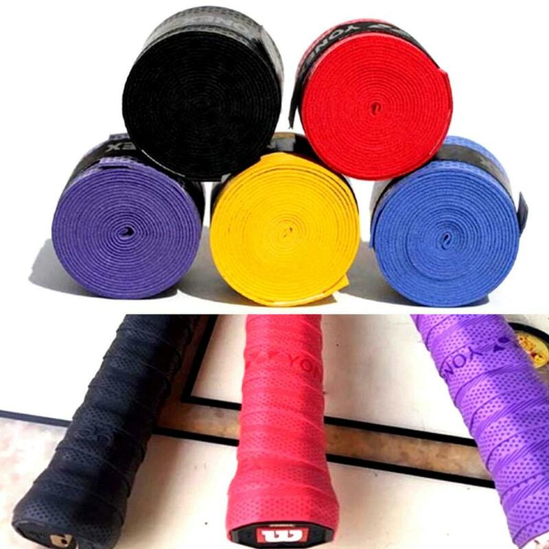 10 pçs absorver suor elástico antiderrapante badminton raquete de tênis squash banda aperto