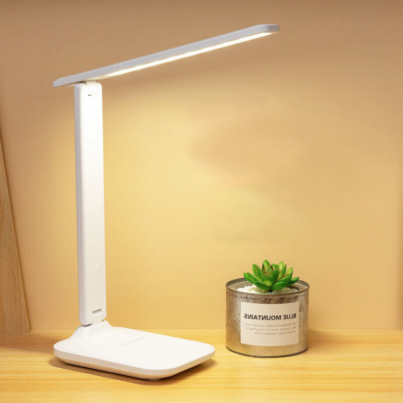 C2 Led Desk Lamp Touch Three-Speed Dimming Foldable Table Lamp 5V Usb Charge Eye Protection Bedroom Bedside Reading Night Light