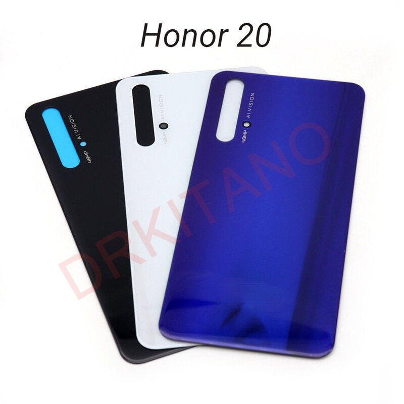 Kaca Belakang Cover untuk Huawei Kehormatan 20 Penutup Baterai Door Housing Case Window Panel Belakang untuk Kehormatan 20 Pro penutup Baterai