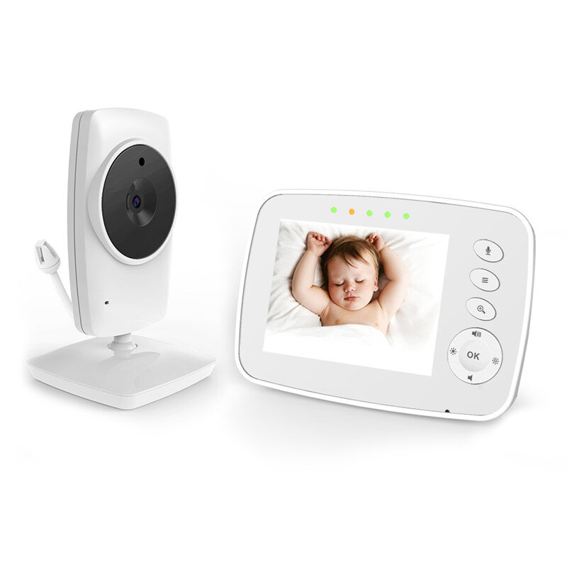Monitor Bayi Nirkabel 3.2 Inci Kamera Keamanan 2 Arah Bicara Video & Audio Penglihatan Malam Monitor Bayi Telepon Bayi Pengasuh Elektronik