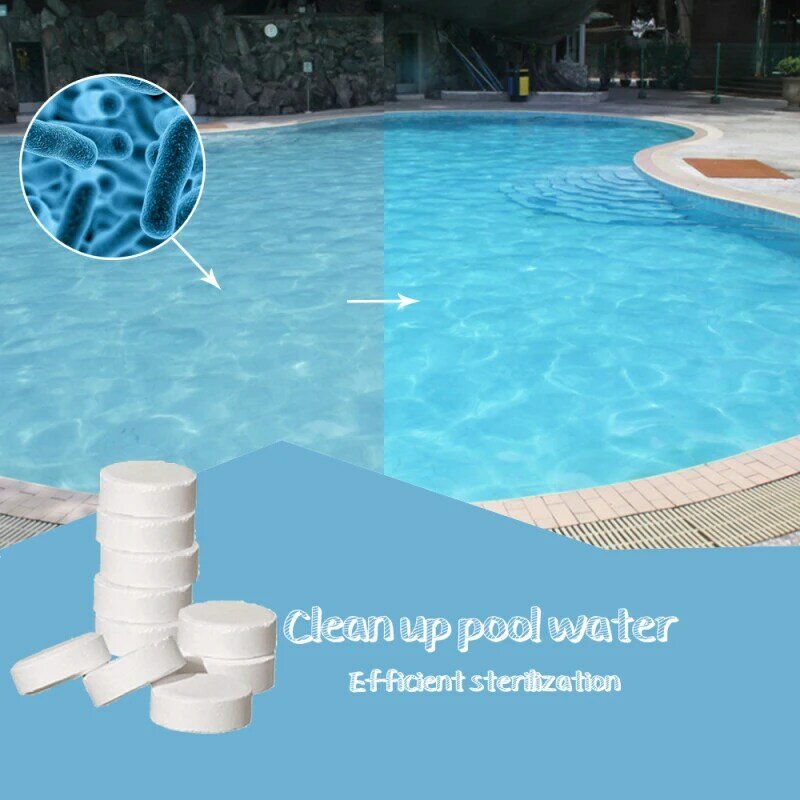 10Pcs Pool Cleaning Effervescent Chlorine Tablet Multifunctional Effervescent Tablets Spray Cleaner Home Garden Cloro Piscina