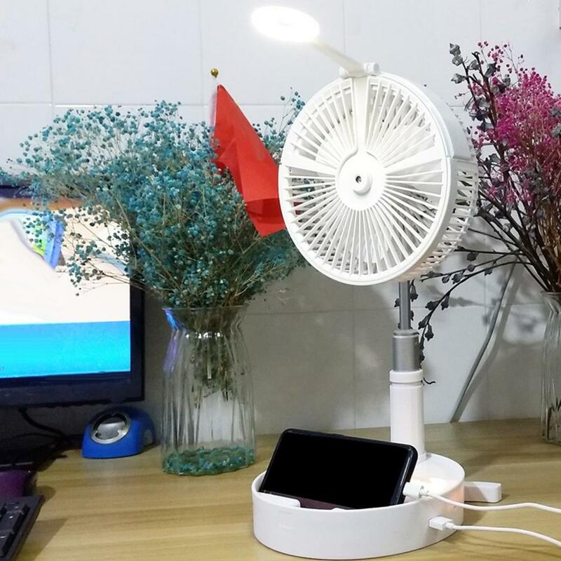 6 Types Electric Fans Folding Telescopic Floor Fan Table  Air Conditioner Humidifier Portable Summer Air Cooler for Home Travel