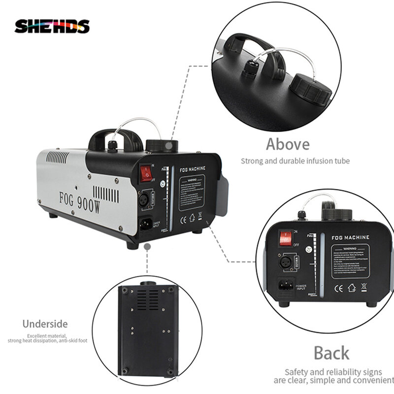 SHEHDS-آلة ضباب مدخنة DMX512 LED ، آلة ضباب عمودية ، جهاز تحكم عن بعد أو سلك ، مسرح ، 1500 واط