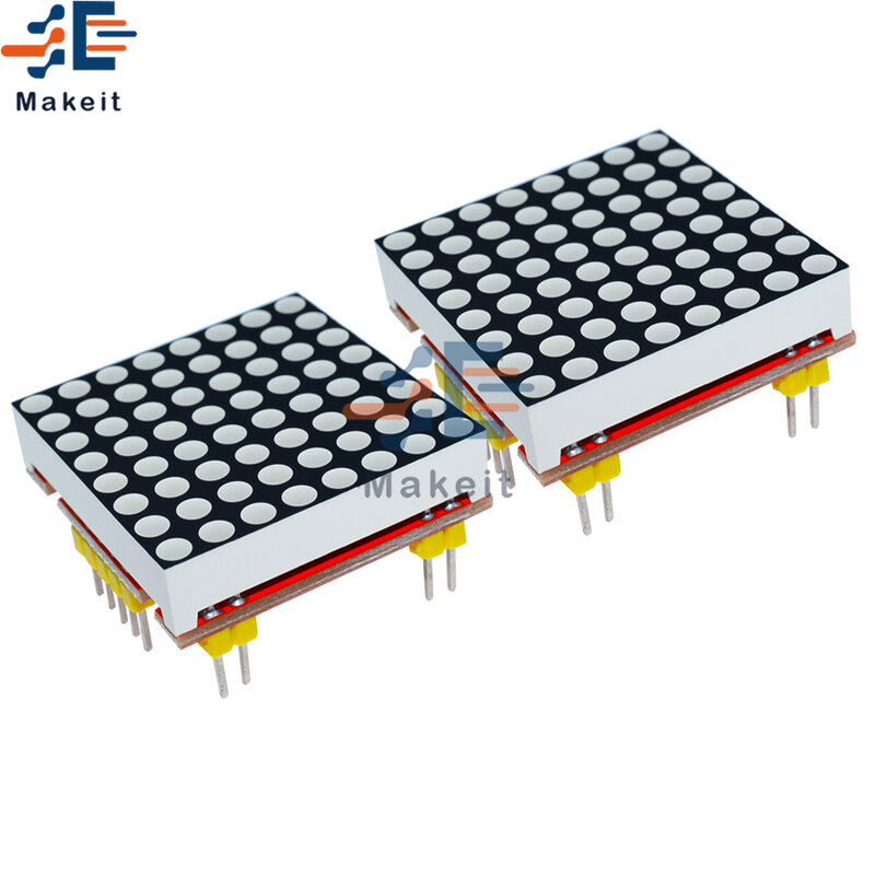 Czerwony MAX7219 LED Dot Matrix wspólna katoda mikrokontroler moduł sterowania 5V/3.3V matryca LED 8x8 dla Arduino