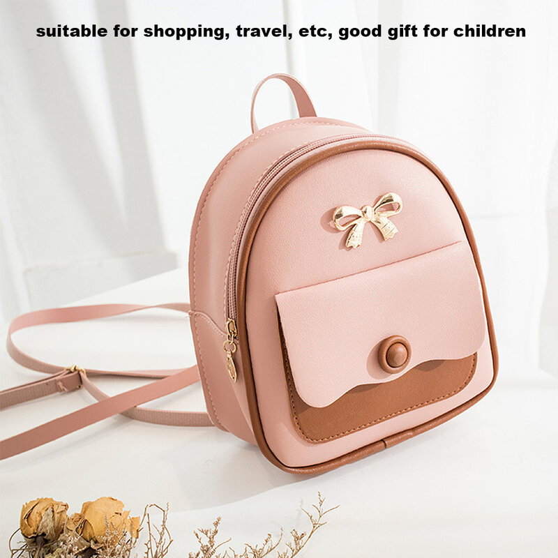 Mini Mochila pequeña de estilo coreano para niña, Bolso pequeño con Espalda descubierta, Mochila pequeña multifuncional para niña