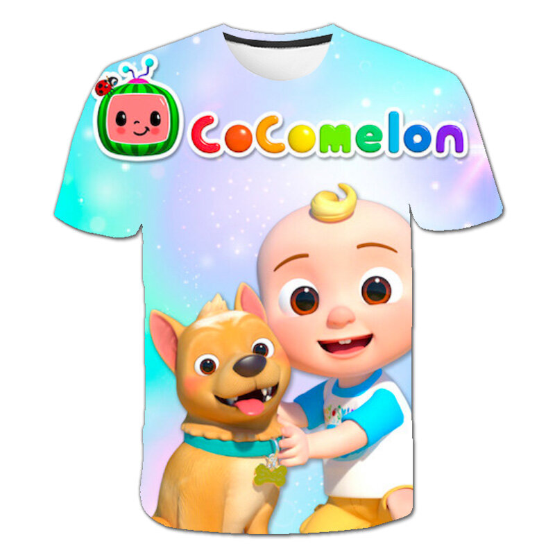 2021 nuovi vestiti per bambini Cocomelon magliette con stampa 3D neonati ragazze magliette per bambini magliette estate bambini Cartoon Anime Tshirt