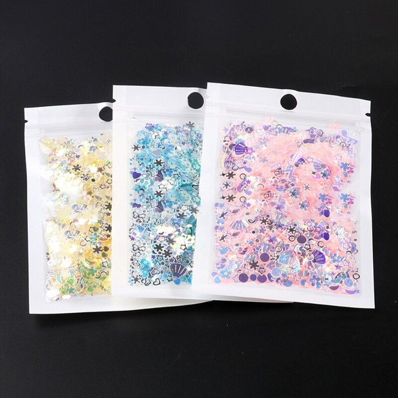 Crystal Epoxy Resin Mold Filling Filler DIY Nail Art Stickers Decoration Mixed PET Glitter Sequins