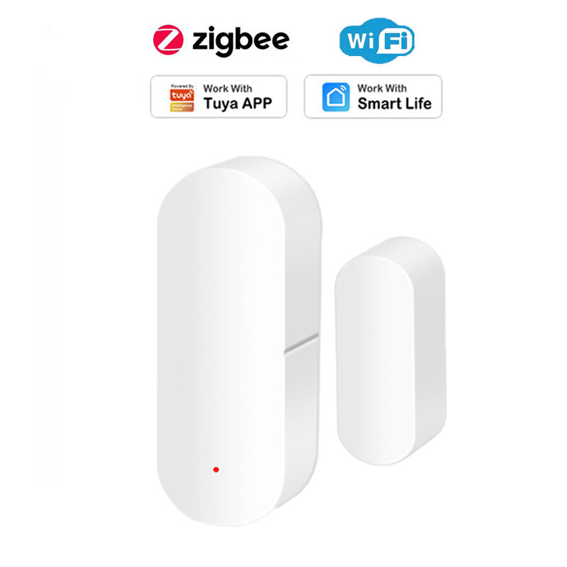 Wifi / ZigBee Smart Window and Door Sensor negozio sicurezza domestica per Tuya Smart Life APP stato del sensore del Monitor remoto in tempo reale