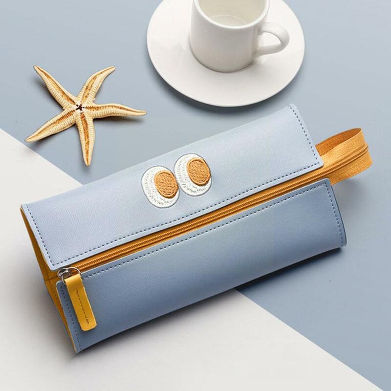 Pencil Case Leather Pencil Cases Cute Back To School High Korean Popular Pen Stationery Supplies 2020Kawaii Material Escola H1I8